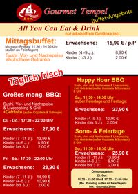 Buffetzeiten, Preise